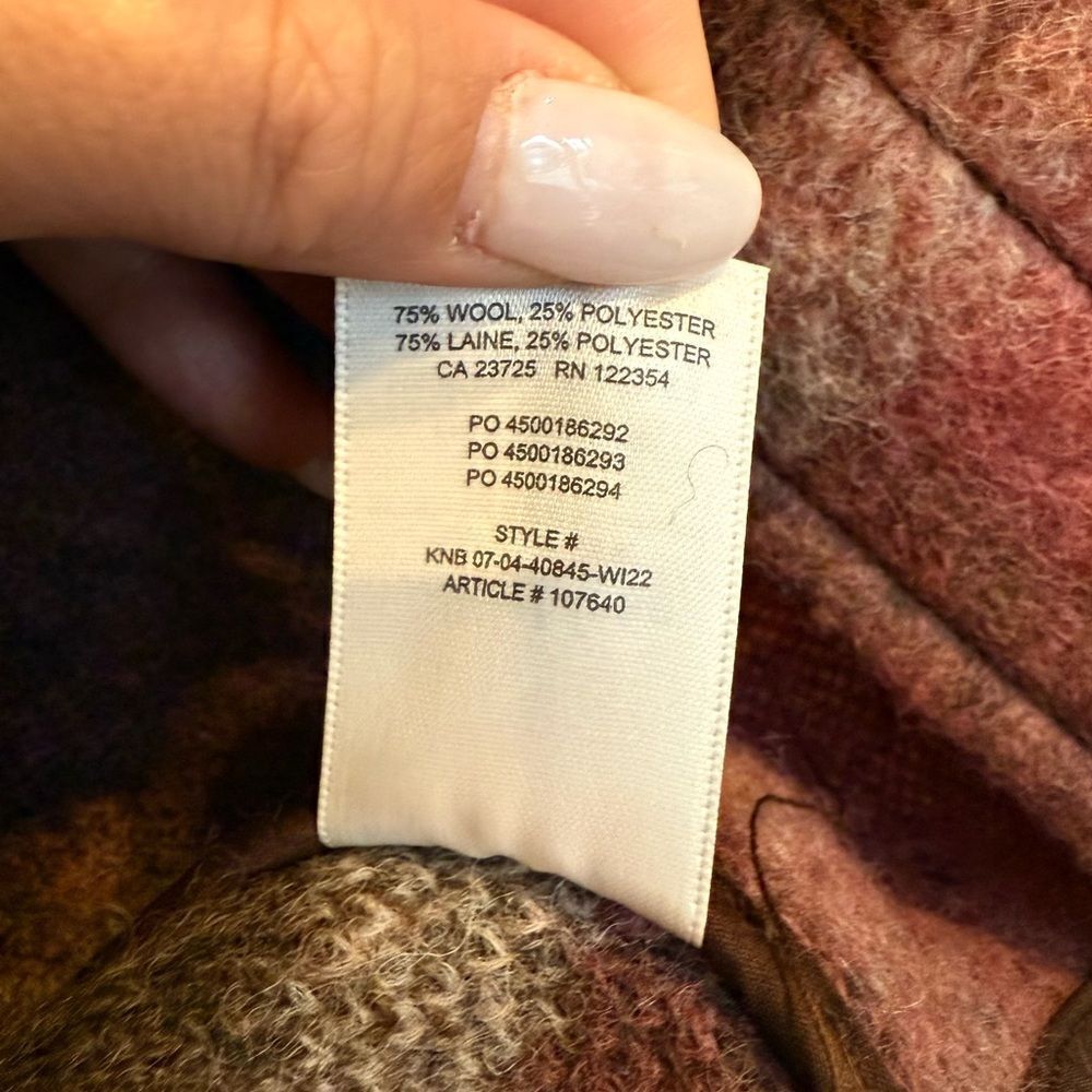 NWT Aritzia Wilfred Free The Ganna Crop Italian Wool Plaid Shacket - Womens S - Picture 7 of 9
